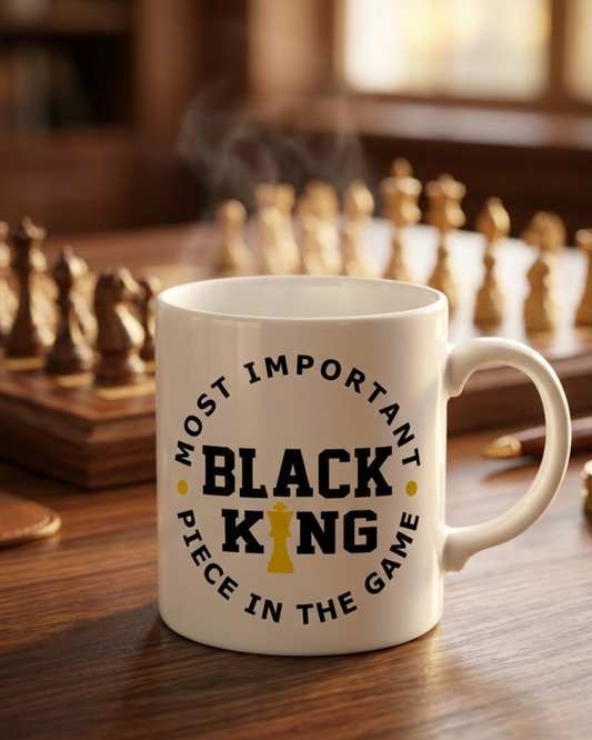 Black King Most Important Piece in the Game Mug